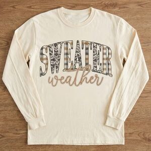Gildan Cream Long Sleeve Tee